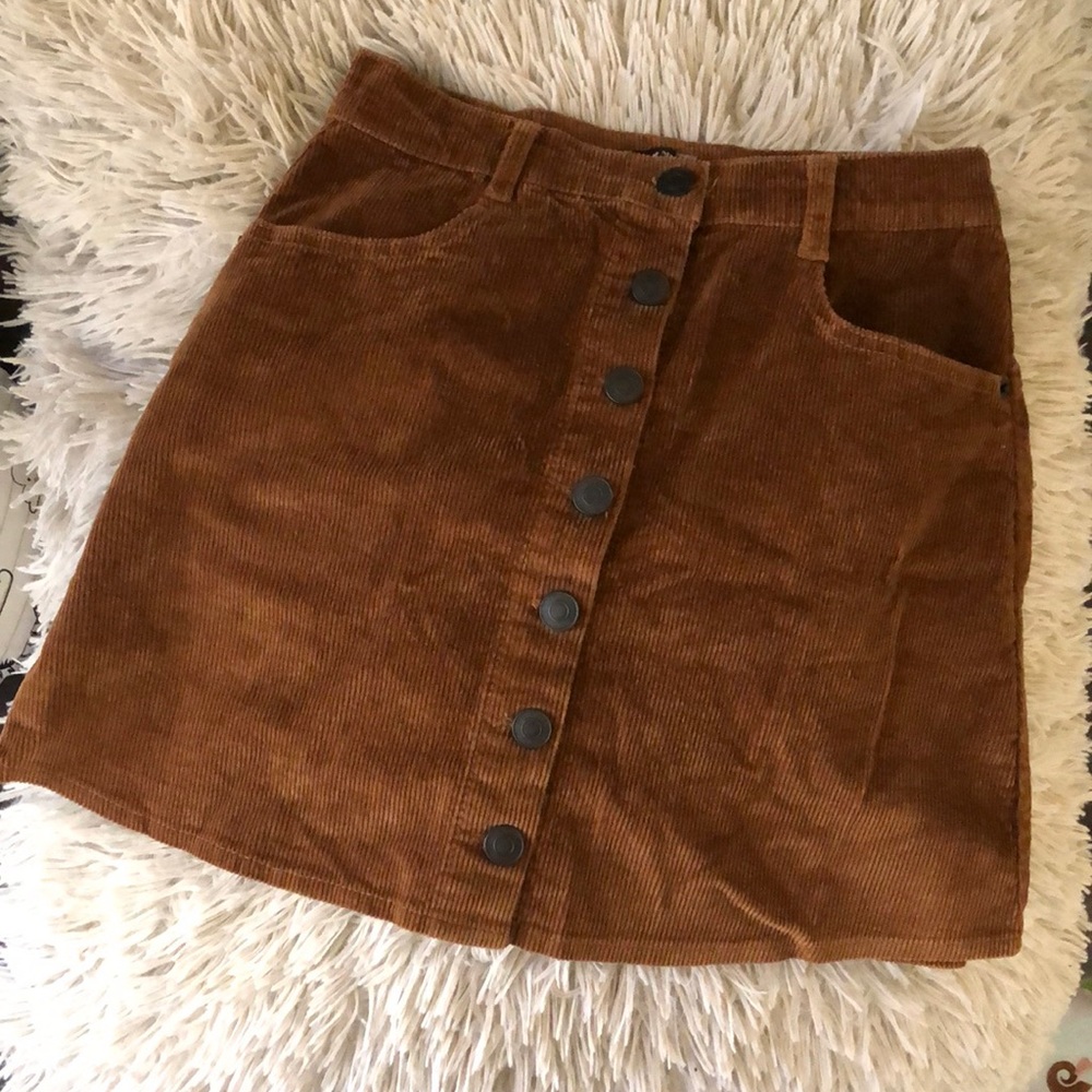 Corduroy mini skirt